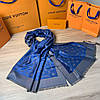 Палантин Louis Vuitton синьо-сірий, фото 6