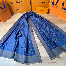 Палантин Louis Vuitton синьо-сірий