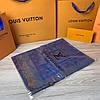 Палантин Louis Vuitton синьо-сірий, фото 7