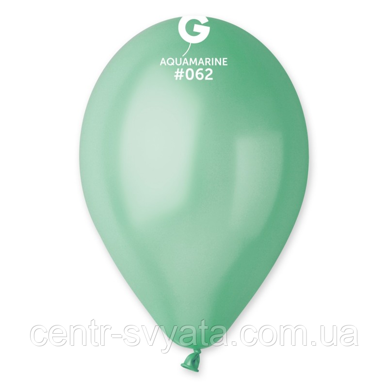 Латексна кулька Gemar 10"(26 см) #062 Металік аквамарин