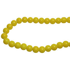 Намистини 4 мм Нитка 80 см Жовтий тон 105, Фурнітура для Прикрас, Біжутерії, Намиста