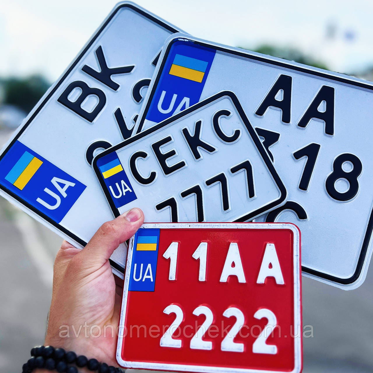 Сувенірний мото номер на мотоцикл,скутер,мопед, фото 1