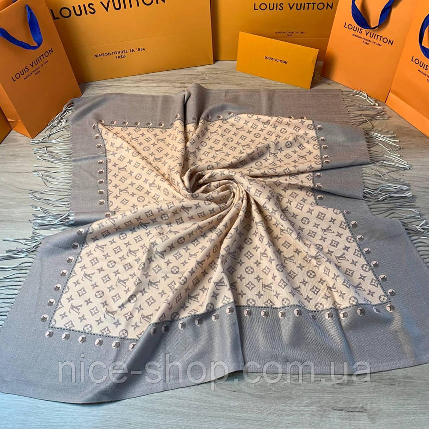 Хустка Louis Vuitton кашемір із бахромою, фото 1
