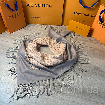 Хустка Louis Vuitton кашемір із бахромою, фото 3