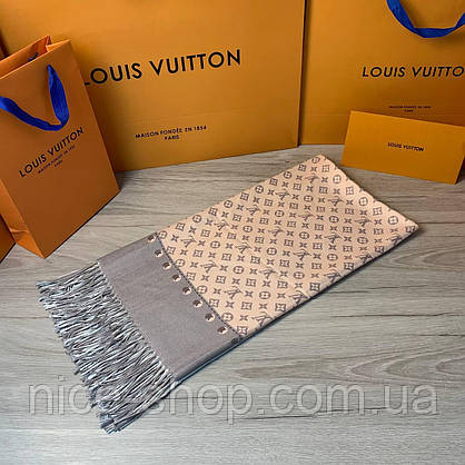 Хустка Louis Vuitton кашемір із бахромою, фото 4