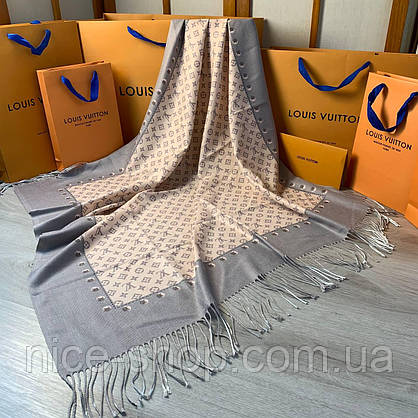 Хустка Louis Vuitton кашемір із бахромою, фото 5