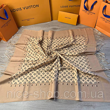 Хустка Louis Vuitton кашемір із бахромою, фото 3