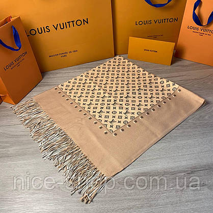 Хустка Louis Vuitton кашемір із бахромою, фото 4