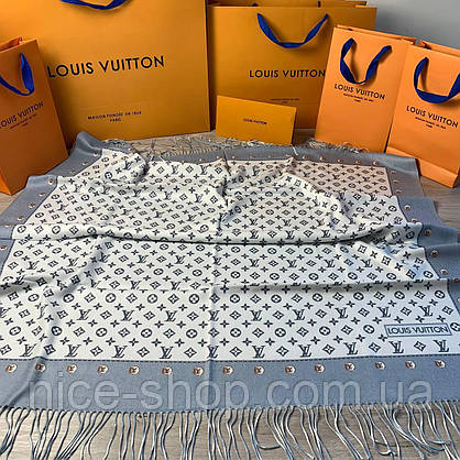Хустка Louis Vuitton кашемір із бахромою, фото 3