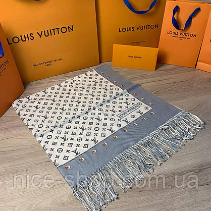 Хустка Louis Vuitton кашемір із бахромою, фото 4