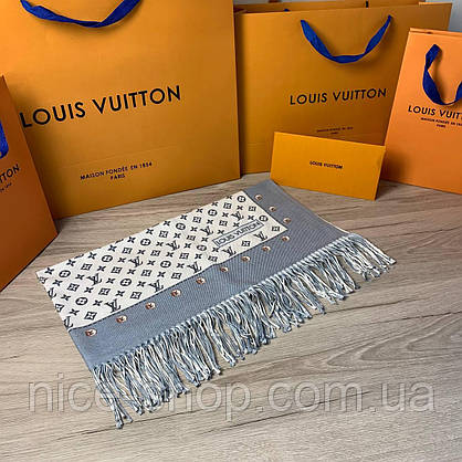 Хустка Louis Vuitton кашемір із бахромою, фото 5
