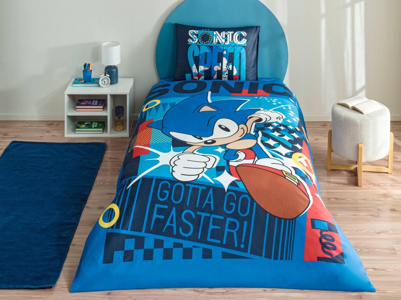 Постільна білизна TAC Disney 160×220 см Sonic Classic, фото 1
