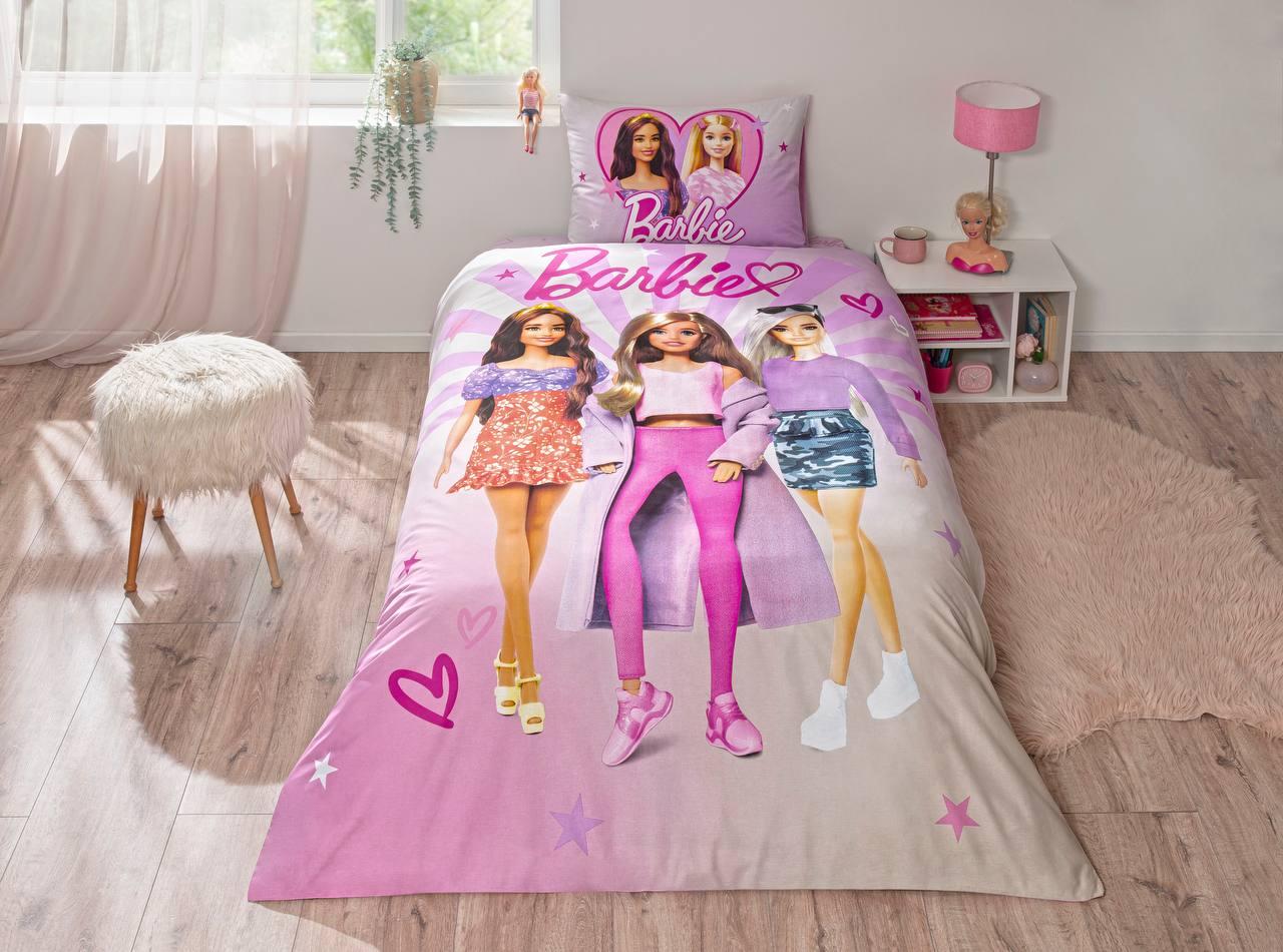 Постільна білизна TAC Disney 160×220 см Barbie Shine, фото 1