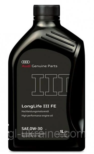 Моторна олива Audi LongLife III FE 0W-30, 1л (GS55545D2)