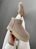 Зимові Жіночі Черевики UGG Classic Ultra Mini Platform Beige / УГГ Класик Ультра Міні Платформ Бежеві, фото 6
