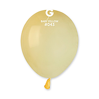 Латексна кулька Gemar 5"(13 см) #043 Baby Yellow | Пастель гірчичний