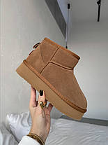 Зимові Жіночі Черевики UGG Classic Ultra Mini Platform Brown / УГГ Класик Ультра Міні Платформ Коричневі, фото 3