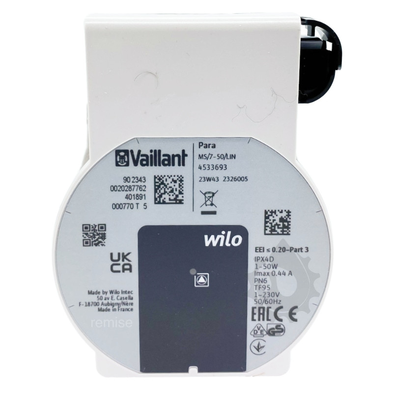 Насос 0010028348 Vaillant ecoTEC CS/1-5 Wilo MS/7-50/LIN 0020287762