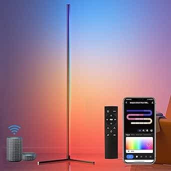 Sotipes Smart RGB Floor Lamp — світлодіодна кутова лампа працює з Alexa, фото 1