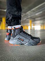 Зимові Чоловічі Кросівки Nike Huarache Acronym Black Orange / Найк Хуарачі Акронім Чорні з Помаранчевим, фото 3