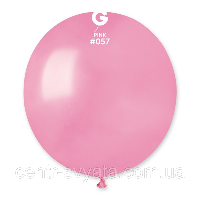 Латексна кулька Gemar 19"(48 см) #057 Пастель яскраво-рожевий