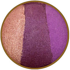 Тіні для Повік LDM Запечені Триколірні, Кольори Рожево-Камельний, Фіолетовий, Бузковий Тон 008 Макіяж Очей