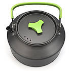 Чайник Ranger Turist 1.6 L RA 9958 похідний з анодованого алюмінію для 4 осіб компактний чорний/зелений, фото 2