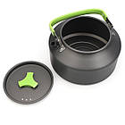 Чайник Ranger Turist 1.6 L RA 9958 похідний з анодованого алюмінію для 4 осіб компактний чорний/зелений, фото 3