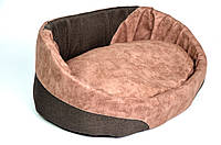 Лежак овал 304078 Zoobaza коричневий 58х82х88 см, 8506048 - 873