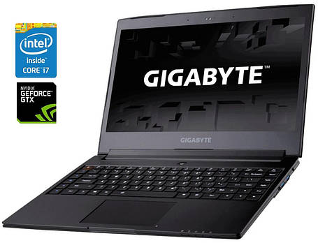 Ноутбук Б-клас Gigabyte Aero 14/ 14" (2560x1440)/ Core i7-7700HQ/ 16 GB RAM/ 512 GB SSD/ GeForce GTX 1060 6GB, фото 1