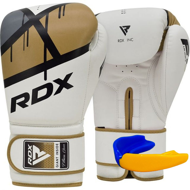 Боксерські рукавиці RDX F7 Ego Golden 16 унцій (капа в комплекті), фото 1