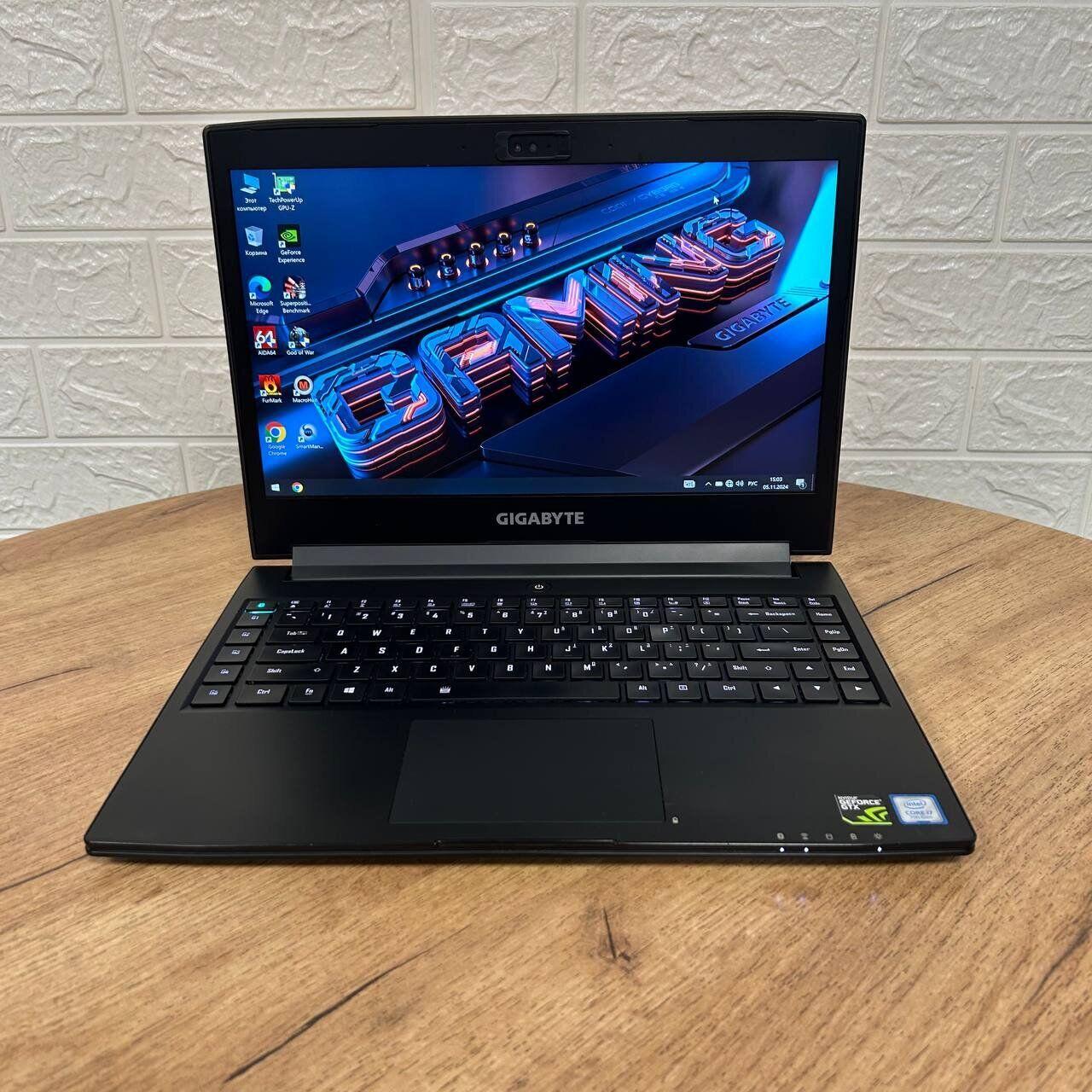 Б/в Ноутбук Б-клас Gigabyte Aero 14 14" 2560x1440| Core i7-7700HQ| 16 GB RAM| 512 GB SSD| GeForce GTX 1060 6GB