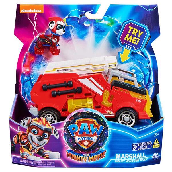 Ігровий набір Paw Patrol Щенячий патруль у кіно 2 Рятувальний автомобіль-трансформер із водієм Маршалом
