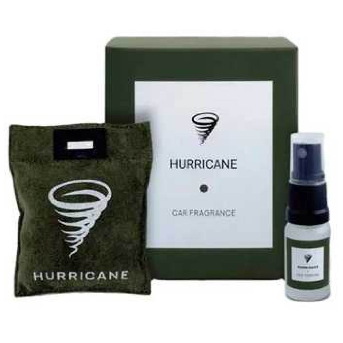 Ароматизатор автомобільний арома саше Hurricane Khaki Standart (У комплекті Спрей)