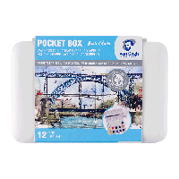 Набір акварельних фарб VAN GOGH Pocket box 12 кювет+пензлик Royal Talens