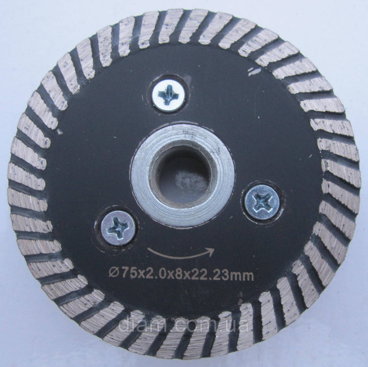 Алмазный мини диск на фланце по граниту вырезать "Розы", NERO Turbo for Granite 75x2,0/1,0x8x22,23/М14 1A1R - фото 1 - id-p448112097