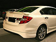 Накладка на задний бампер (грунтованная под покраску) для Honda Civic Sedan IX 2011-2016 гг