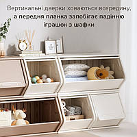 Закритий ящик для іграшок, шафа дитяча модульна Lumpurini Tabita M Коричнева, фото 10