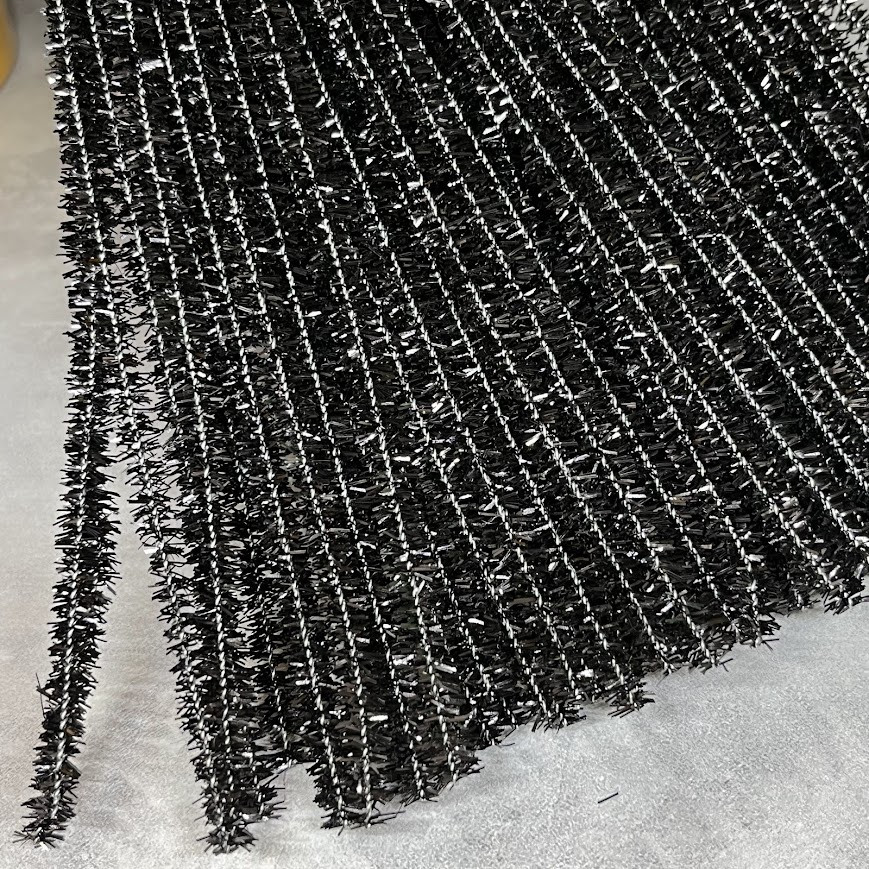 Синельний дріт (Пухнастий дріт), довжина 30 см, колір- чорний арт (017286) 10 шт., Чорний, фото 1