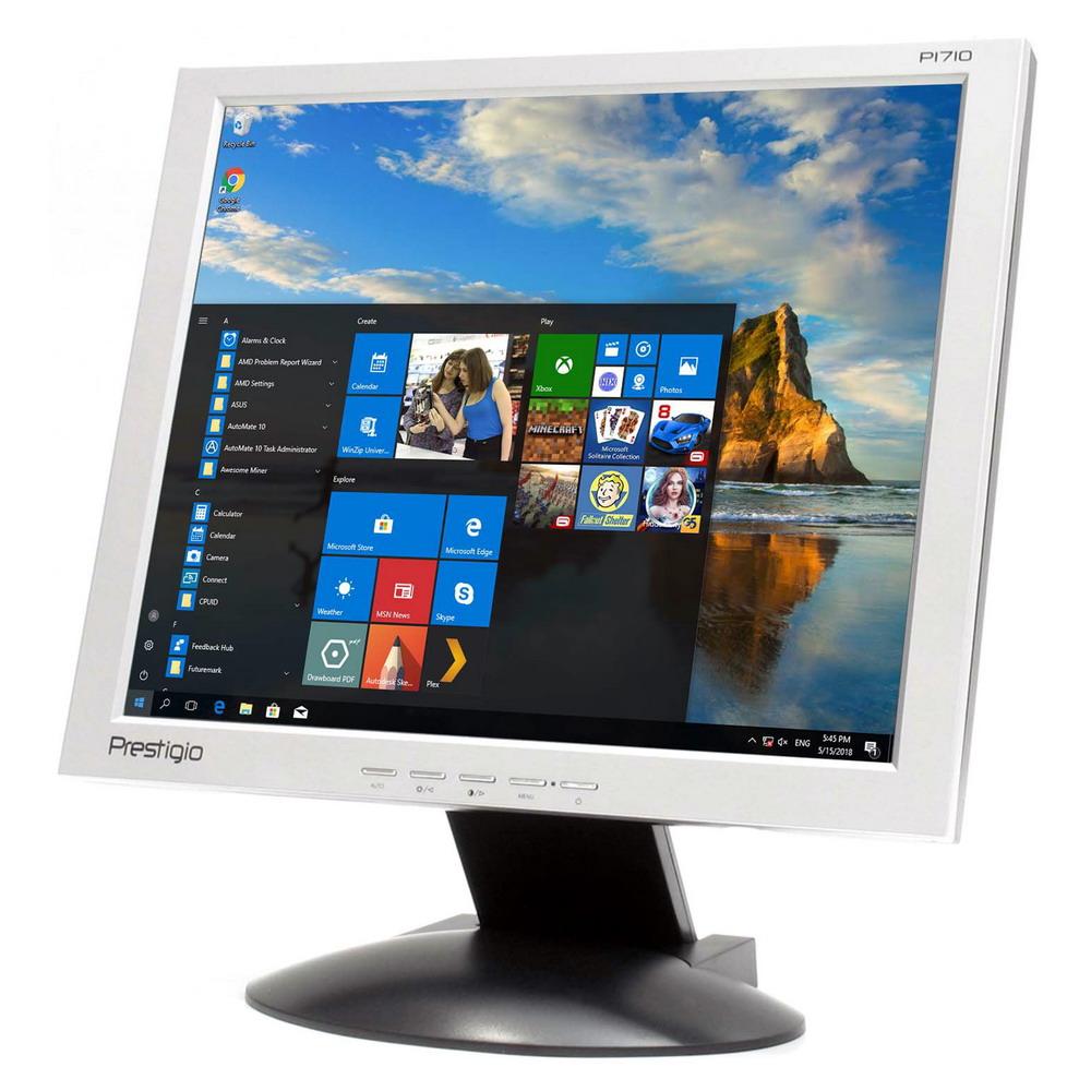 Монітор 17" 1280*1024 Prestigio P1710 VGA MM зовн.БЖ 12V сріб.+чорн. бв B Гар.12міс! #