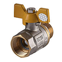 Кран кульовий SOLOMON 3/4″ ЗВ метелик жовтого кольору PN40 B1008