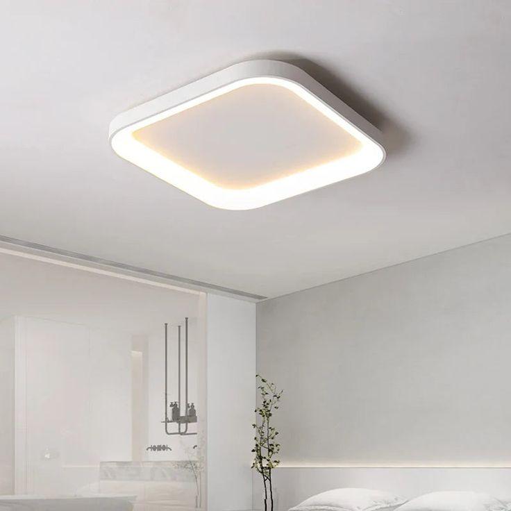 Квадратна світлодіодна Led люстра з пультом керування на 20 м² AL6076ARD 72W GLOW