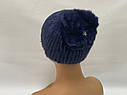 Жіноча шапка з хутра норки "Бант", фото 7