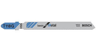 5 Лобзикових ПИЛОК T 118 G Basic for Metal, HSS BOSCH 92 BOSCH