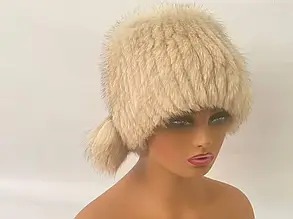 Жіноча зимова шапка з фінського хутра песця "Кубанка"