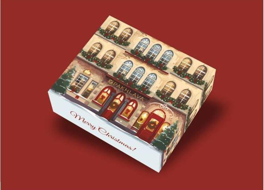 Коробка Pakhlava будинок 292*252*75 мм