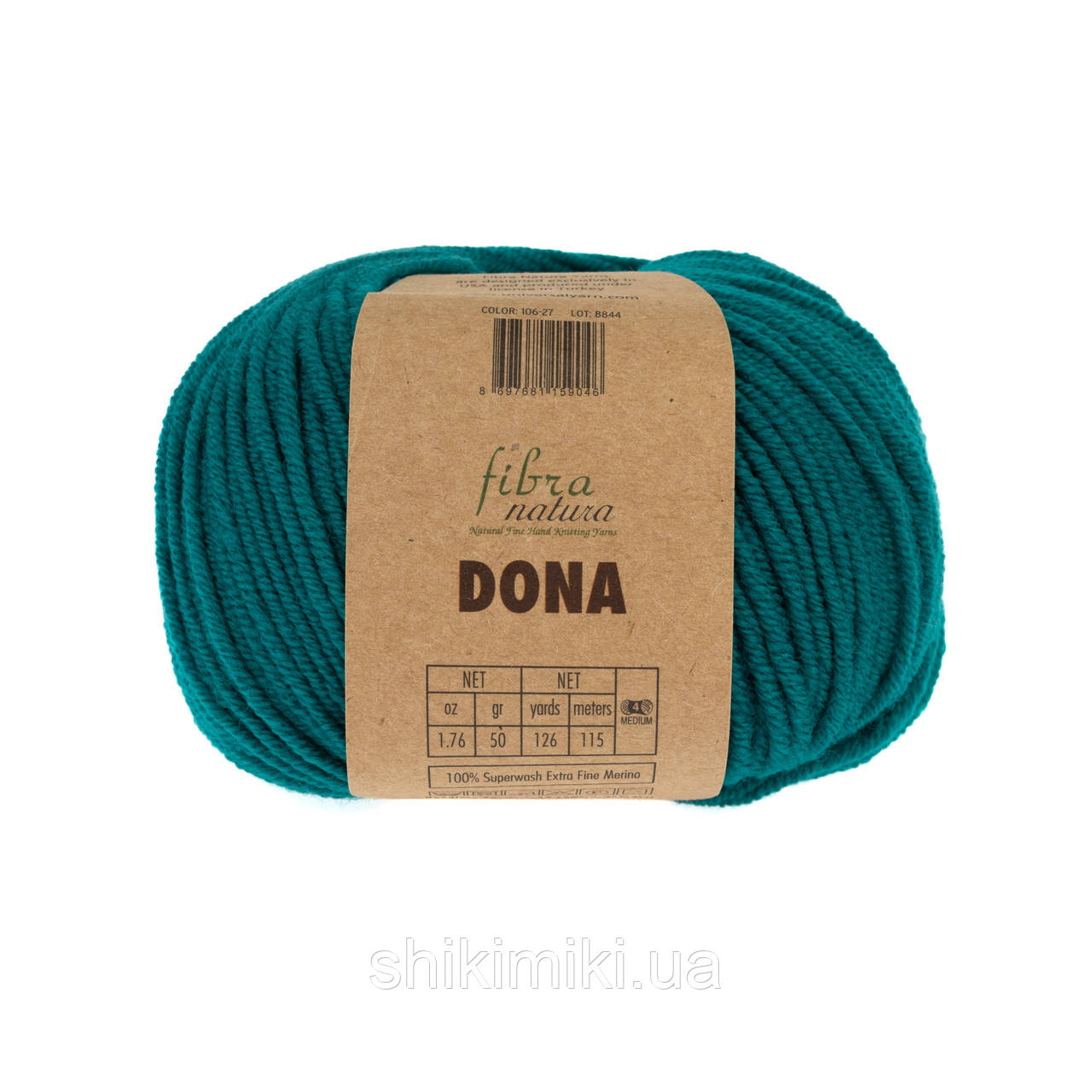 Мериносова пряжа DONA, колір смарагдовий, фото 1