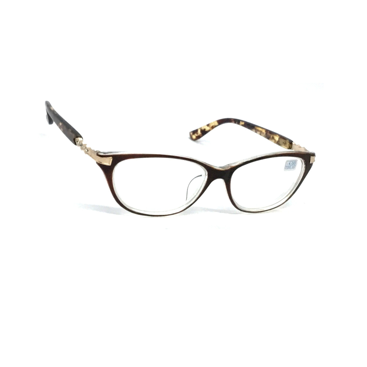 Жіночі окуляри з бліковою лінзою 506 коричневі