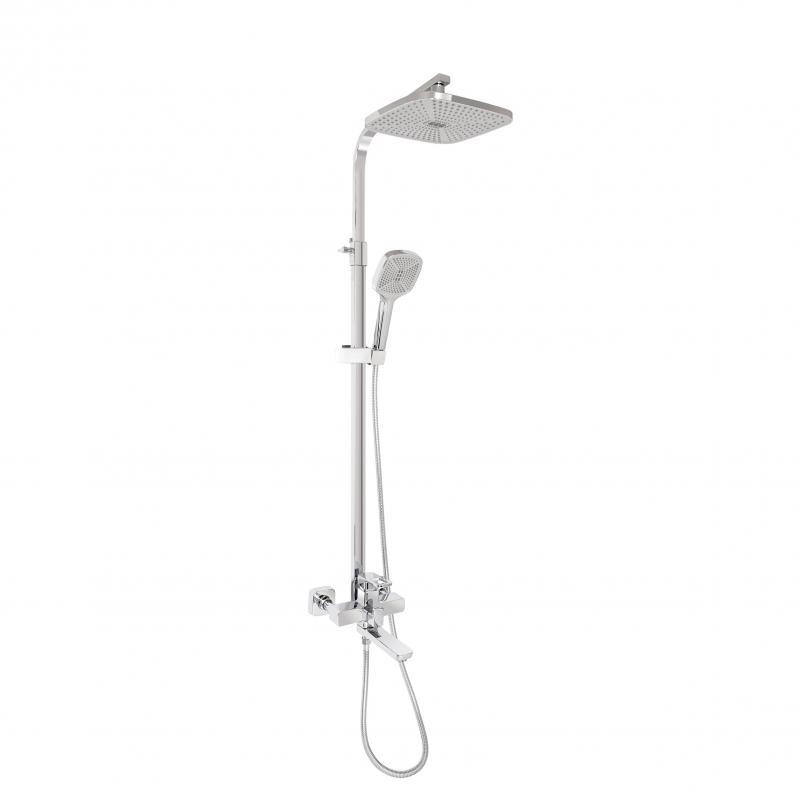 Душова система універсальна Lidz Wawel 1030 на три споживачі (з виливом) (k35) LDWAW1030CRM45391 Chrome, фото 1