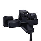 Змішувач для ванни Lidz Wawel 006 (з душовим гарнітуром) (k35) LDWAW006BLA45393 Black, фото 3